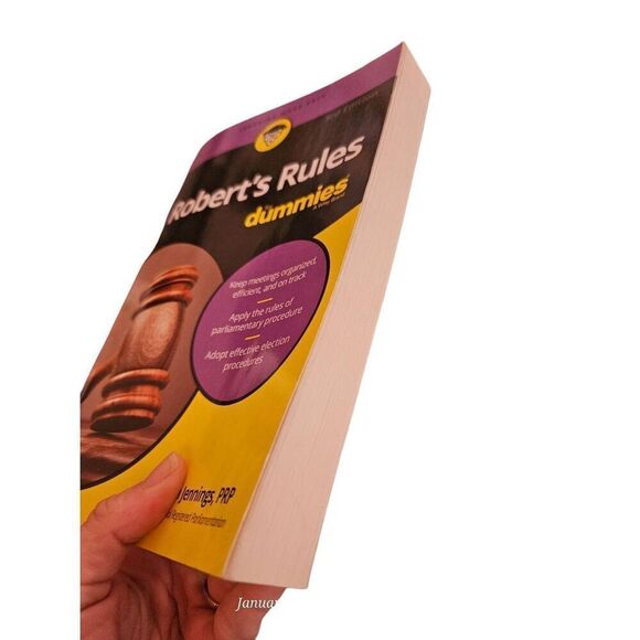 Robert's rules for dummies by C. Alan Jennings PRP 3rd editions isbn 97811192417 - Picture 3 of 5